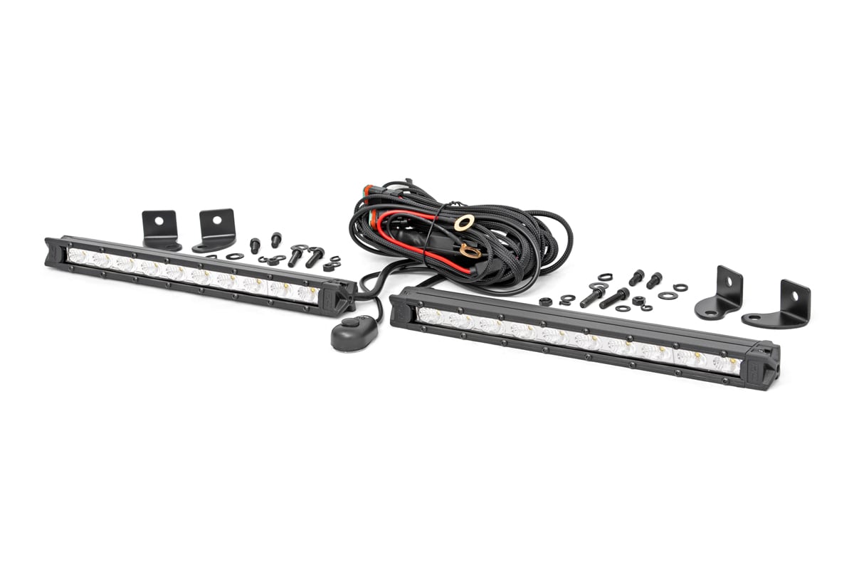 Rough Country 10-Inch Slimline Cree LED Light Bars (Pair Chrome Series) 70410A