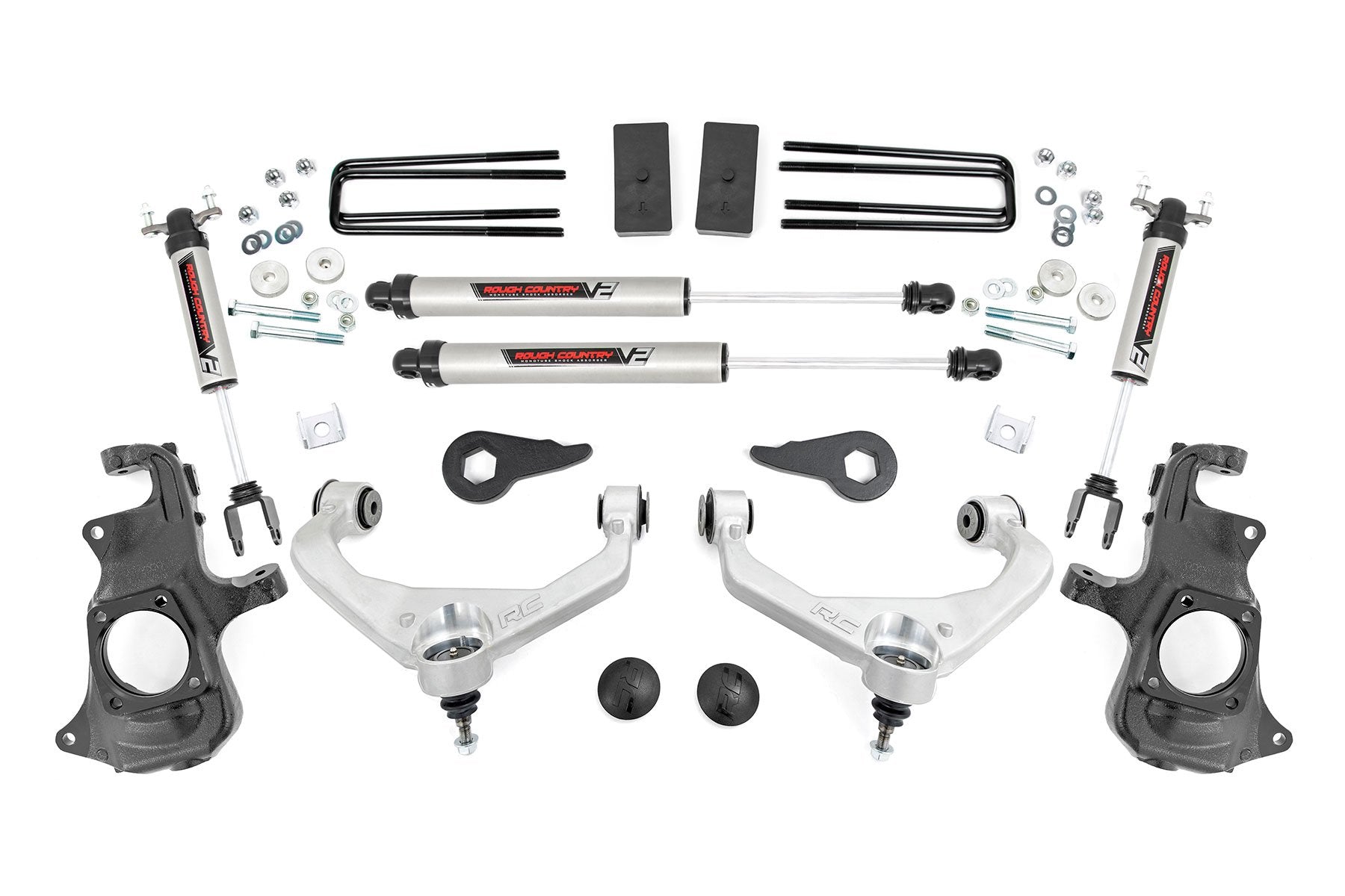 Rough Country 3.5" Knuckle Lift Kit V2 w/ Overloads Chevy/GMC 2500/3500HD 11-19