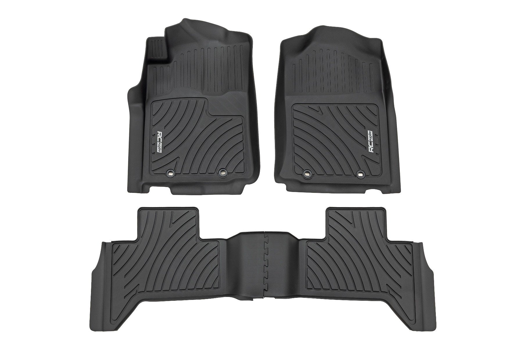 Rough Country Flex-Fit Floor Mats | Front and Rear | for Toyota Tacoma 2WD/4WD (2012-2015)