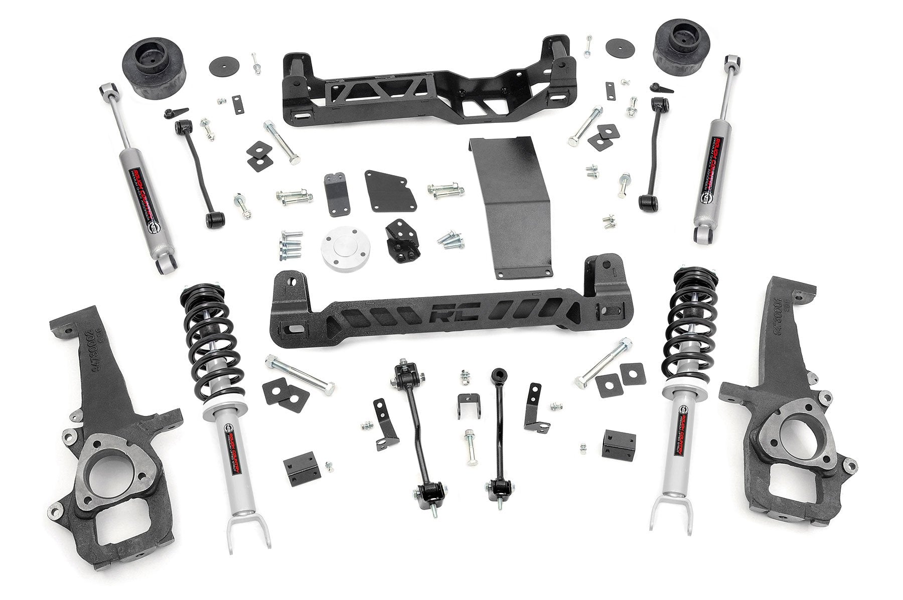 Rough Country 4in Dodge Lift Kit N3 Struts & N3 Shocks 12-18 for RAM 1500 4wd 33332