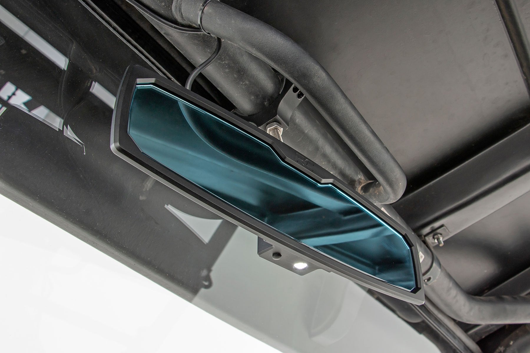 UTV Aluminum Rear View Mirror Dome Light  12" 1.75-2" Mount