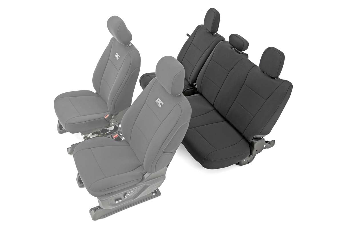 Rough Country Ford Neoprene Rear Seat Cover Black 15-20 F-150 XL, XLT 91017