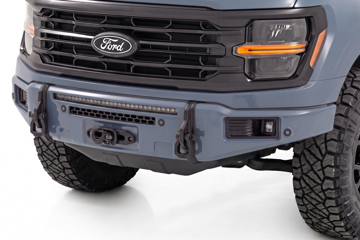 Rough Country FXS Front Bumper | G4 Azure Gray | EcoBoost | for Ford F150 21-25 13012-G4