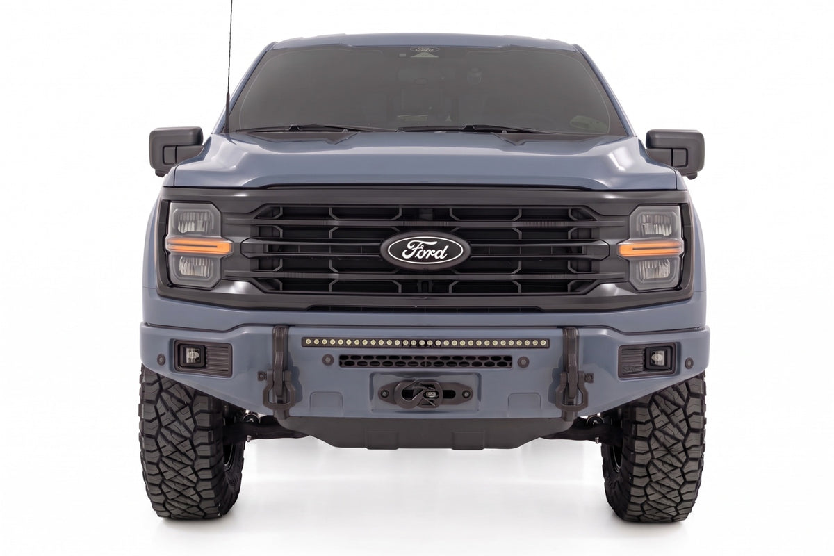 Rough Country FXS Front Bumper | G4 Azure Gray | EcoBoost | for Ford F150 21-25 13012-G4