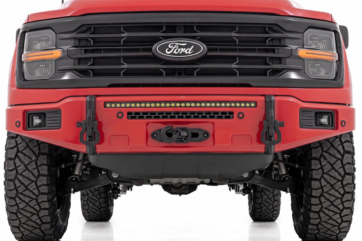 Rough Country FXS Front Bumper | PQ Race Red | EcoBoost | for Ford F150 21-25 13012-PQ