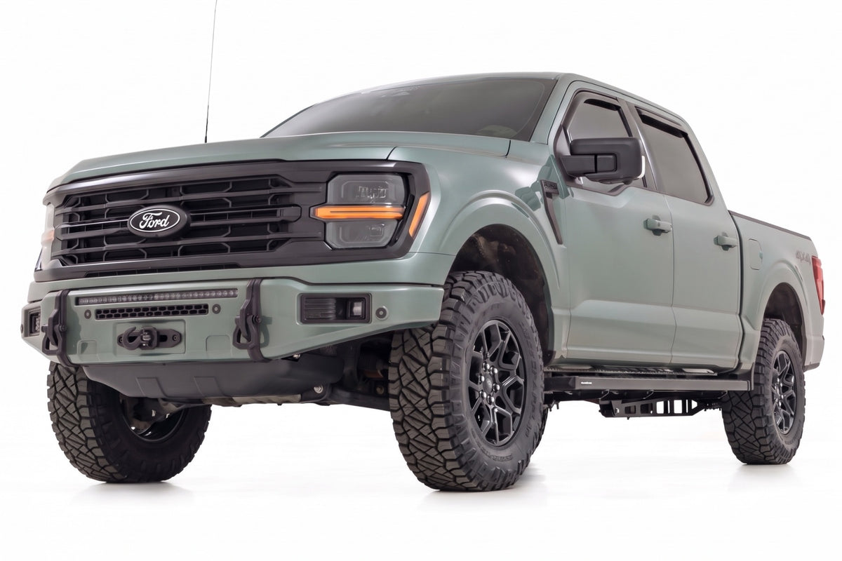 Rough Country FXS Front Bumper | BN Silver Spruce | EcoBoost for Ford F150 21-25 13012-BN