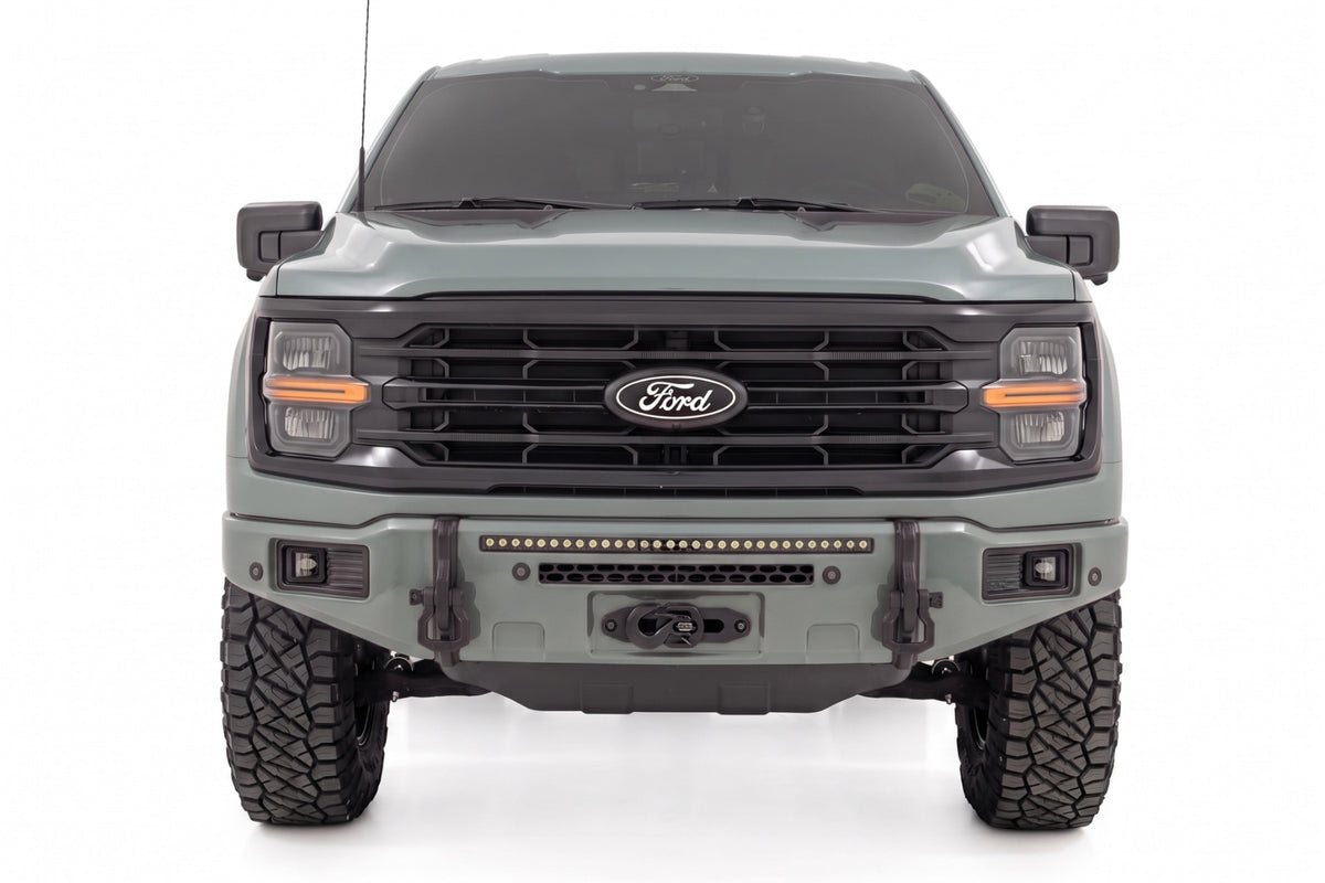 Rough Country FXS Front Bumper | BN Silver Spruce | EcoBoost for Ford F150 21-25 13012-BN