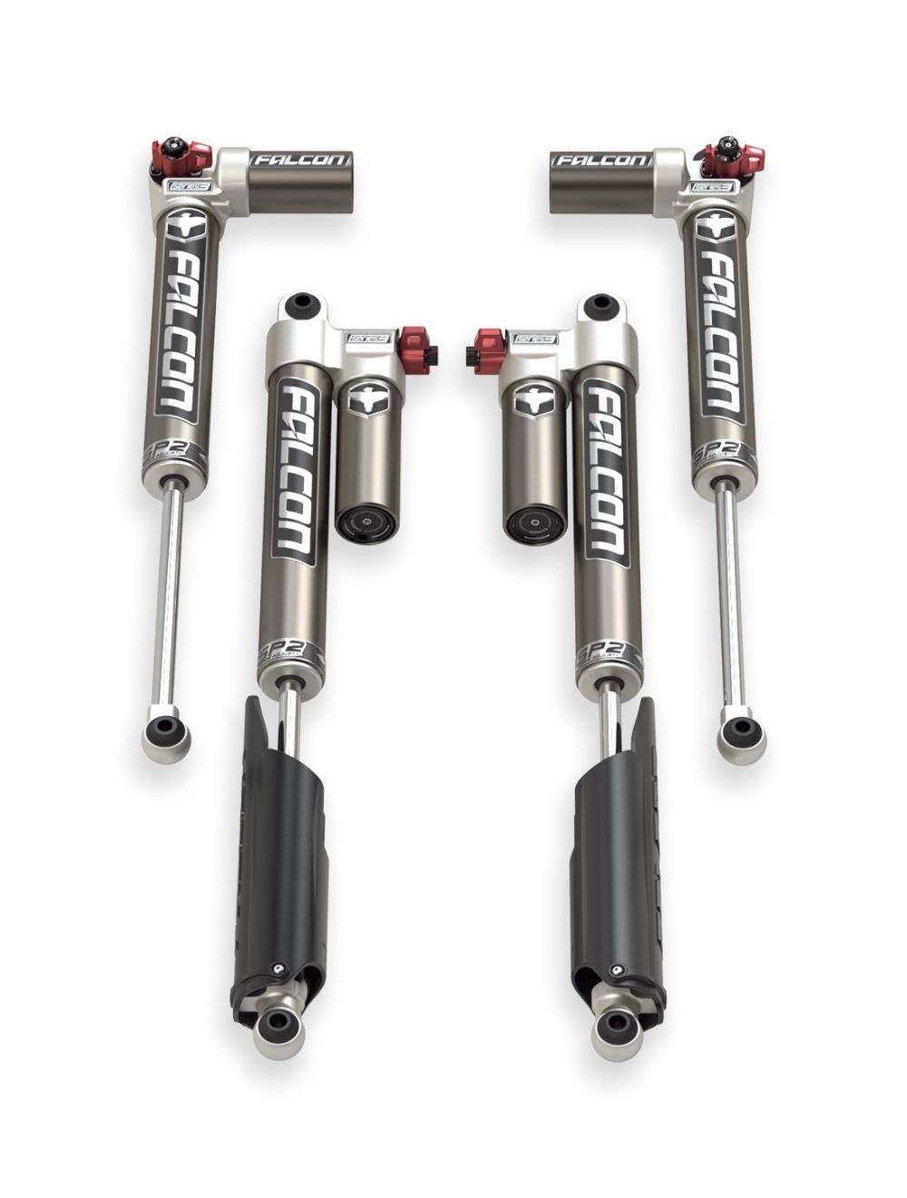 JT EcoDiesel: Falcon SP2 3.3 Fast Adjust Piggyback Shock Kit (3.5–4.5” Lift LT) -1
