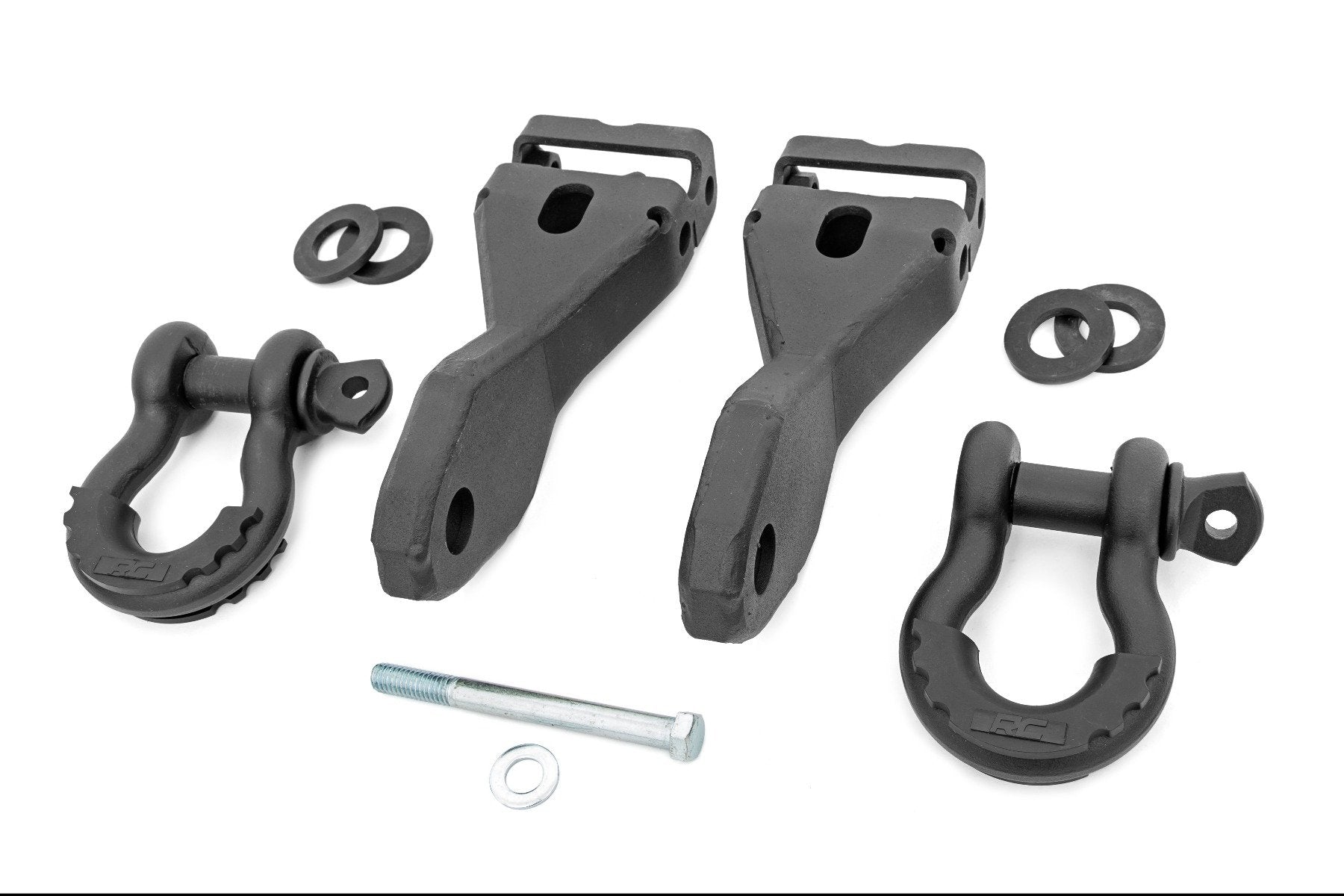 Rough Country GM Tow Hook Shackle Conversion Kit w/D-Ring 14-18 Silverado 1500 RS170