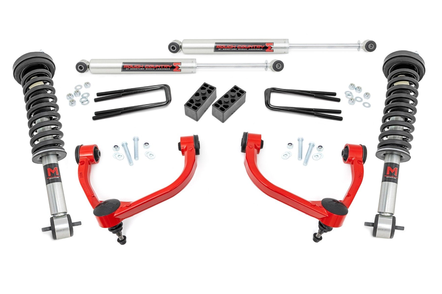Rough Country 3" Lift Kit for Ford F-150 4wd 2014-2020 M1 Struts 54540RED