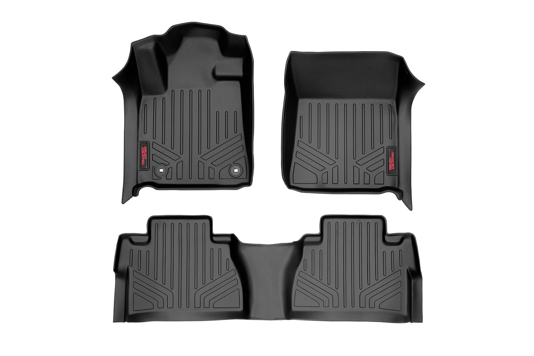 Rough Country Heavy Duty Floor Mats for Toyota Tundra14-21 [Frt/Rr Crew Max] M-71770