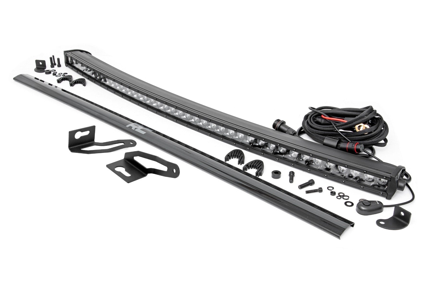 Rough Country LED Light Kit Roof Mount 40" Black Single Row Jeep KL 14-22 70086