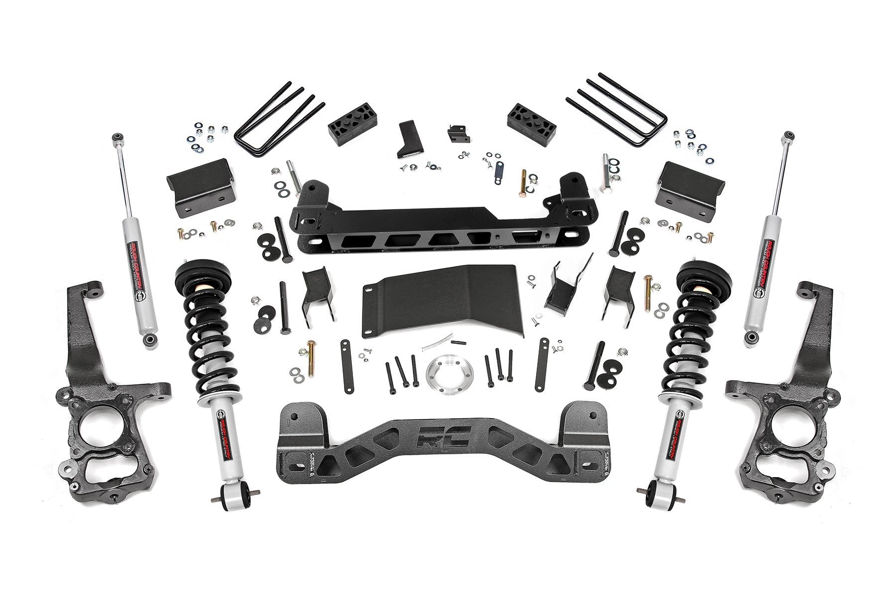 Rough Country 4in for Ford Suspension Lift Kit Lifted Struts 15-20 F-150 4wd 55531