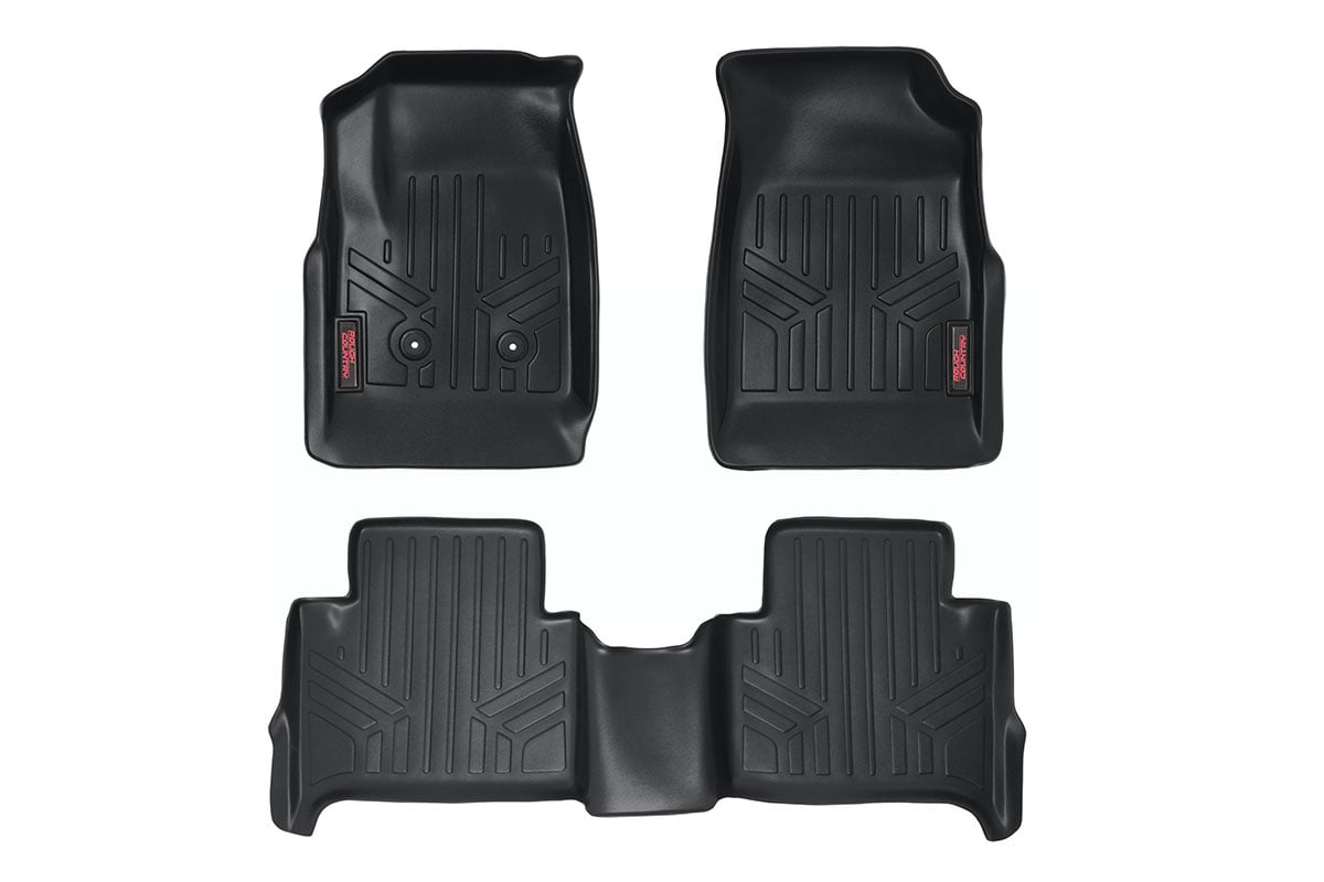 Rough Country HD Floor Mats [F/R]-15-20 Chevy Colorado/GMC Canyon Crew Cab M-21513