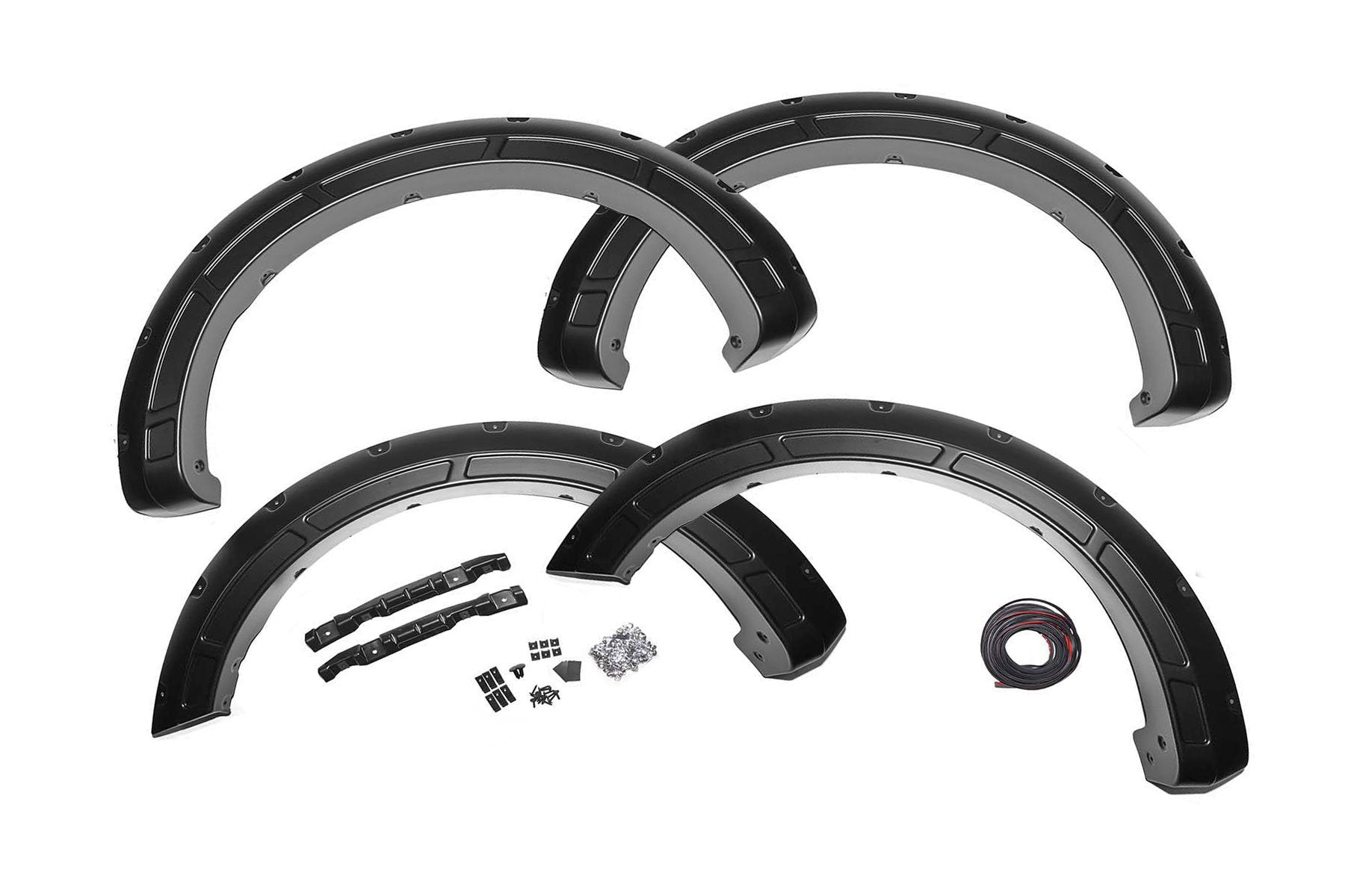 Rough Country Fender Flares Defender M7 Carbonized Gray for Ford F-150 15-20 A-F11811-M7