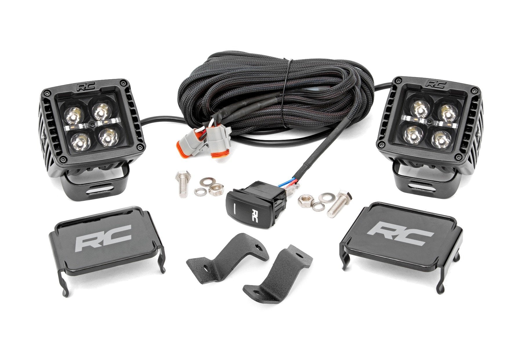 Rough Country Ford 2" LED Lower Windshield Kit w/Cool Wht DRL 15-21 F-150 71031