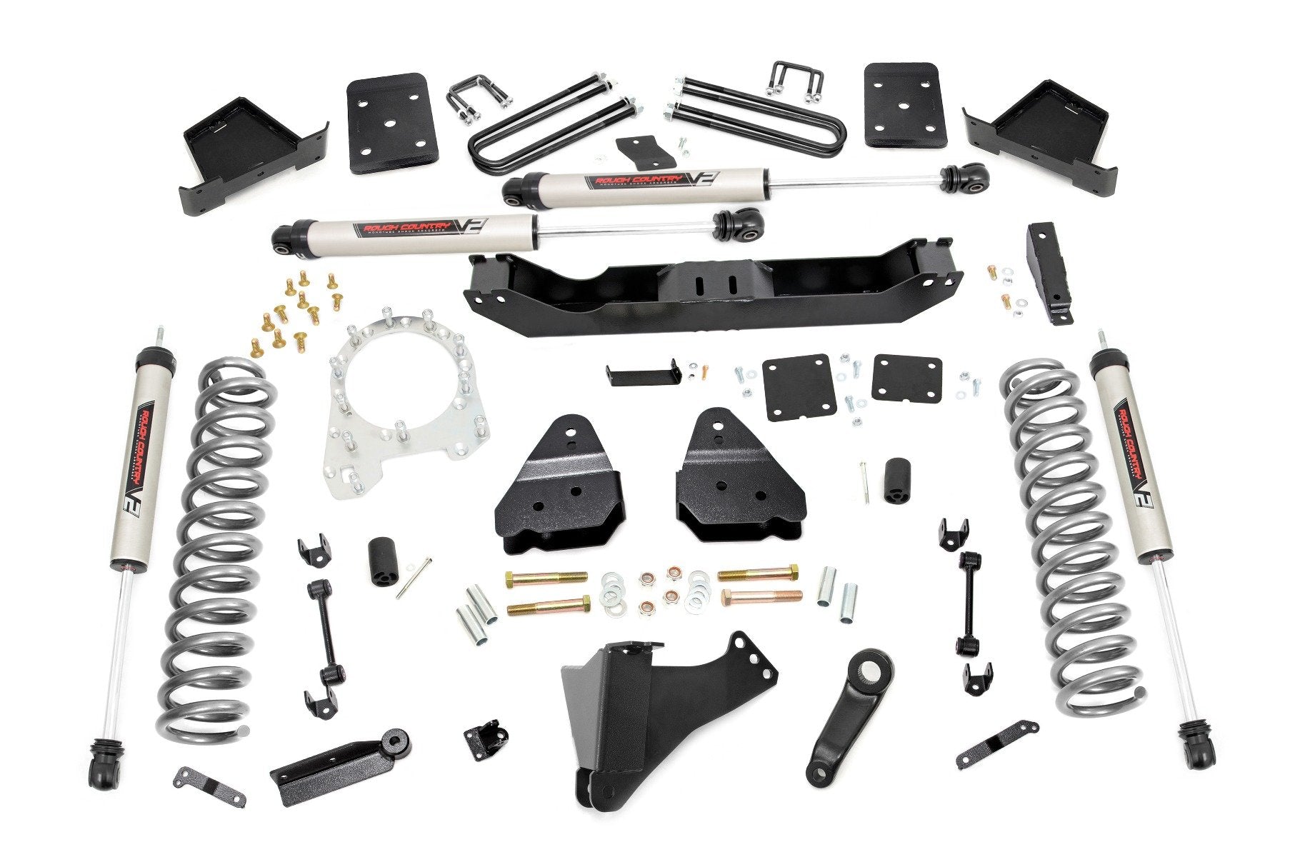 Rough Country 4.5in for Ford Lift Kit w/V2 Shocks 17-19 F-250/350 4wd Diesel 55070