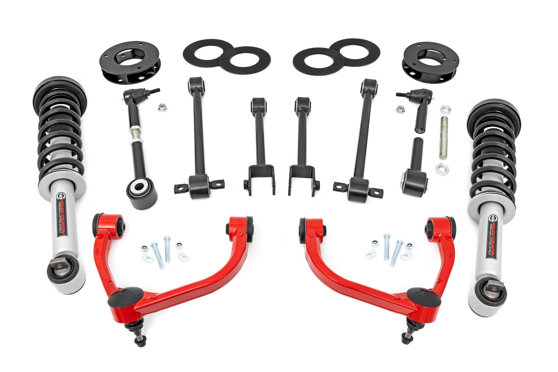 Rough Country 3" Lift Kit for Ford Expedition 4wd 2018-2024 UCA 40231RED