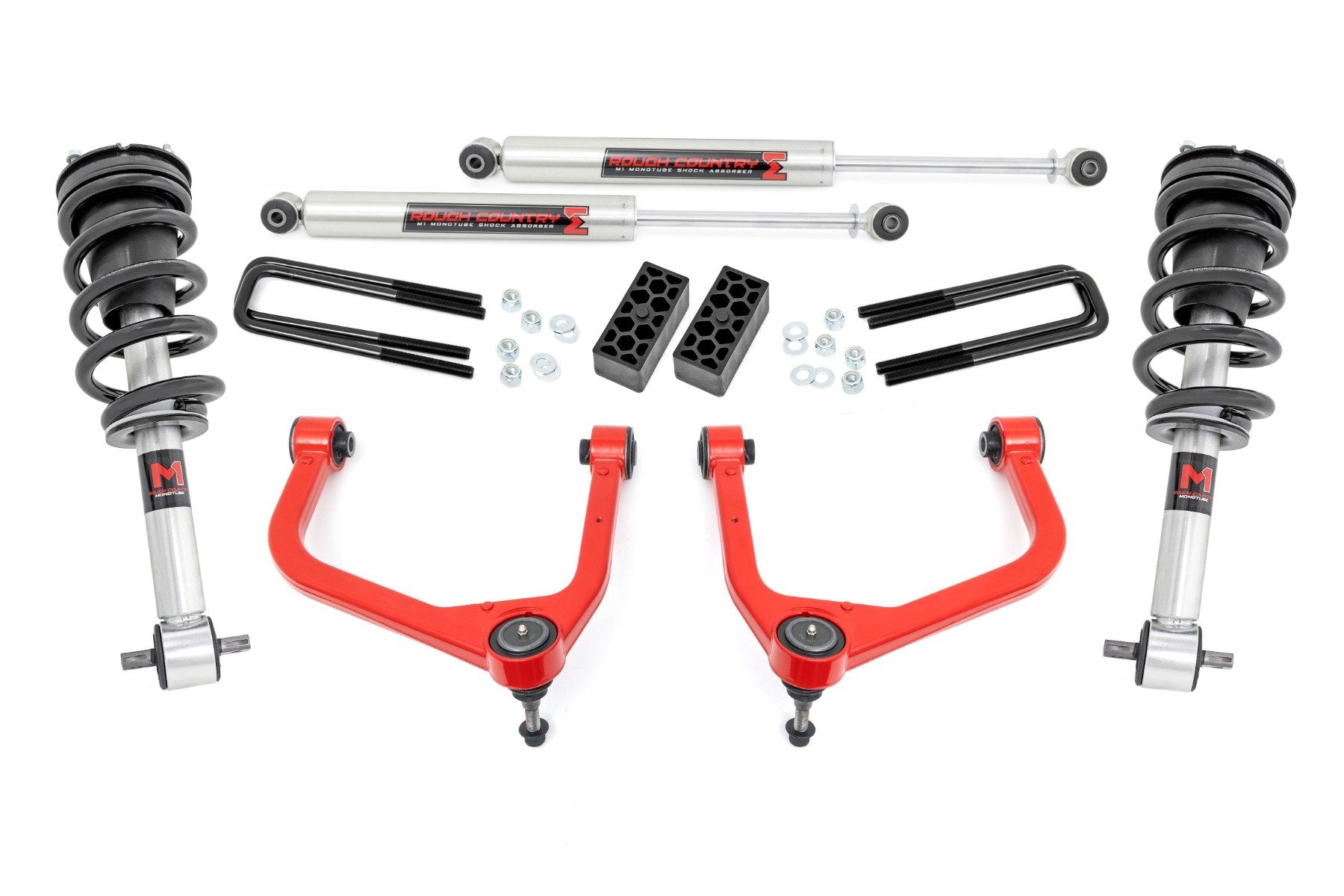 Rough Country 3.5" Lift Kit M1 Struts/M1 Chevy Silverado 1500 19-25 29540RED