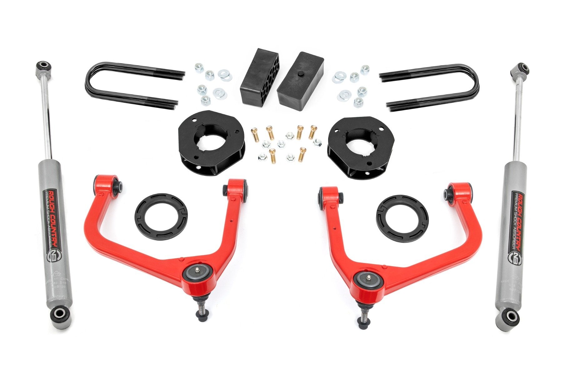 Rough Country 3.5 Inch Lift Kit | GMC Sierra 1500 2WD/4WD (2025) 110530RED