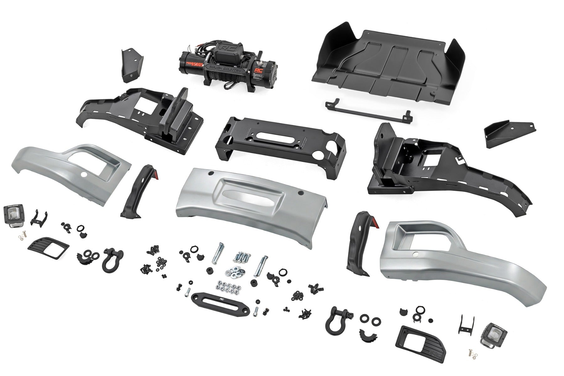 Rough Country FXS Bumper 12000S GAN Silver Ice Metallic Silverado 1500 23-26 13007-GAN