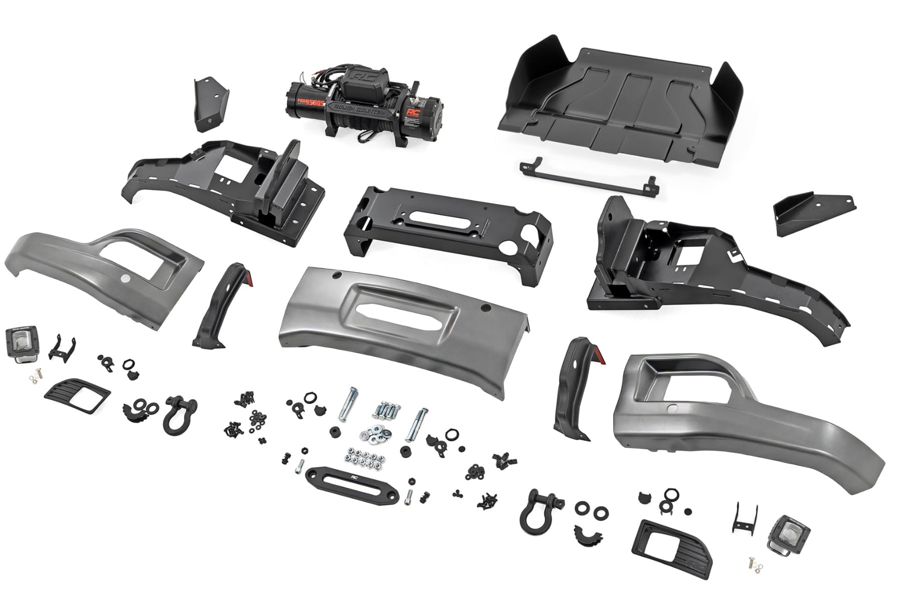 Rough Country FXS Bumper 12000S GXD Sterling Grey Metallic Silverado 1500 23-26 13007-GXD