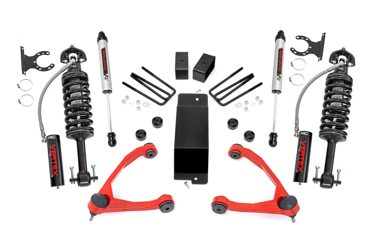 Rough Country 3.5" Lift Kit w/Forged Upper Control Arms Chevy GMC 1500 PU 07-16 4WD 19431A