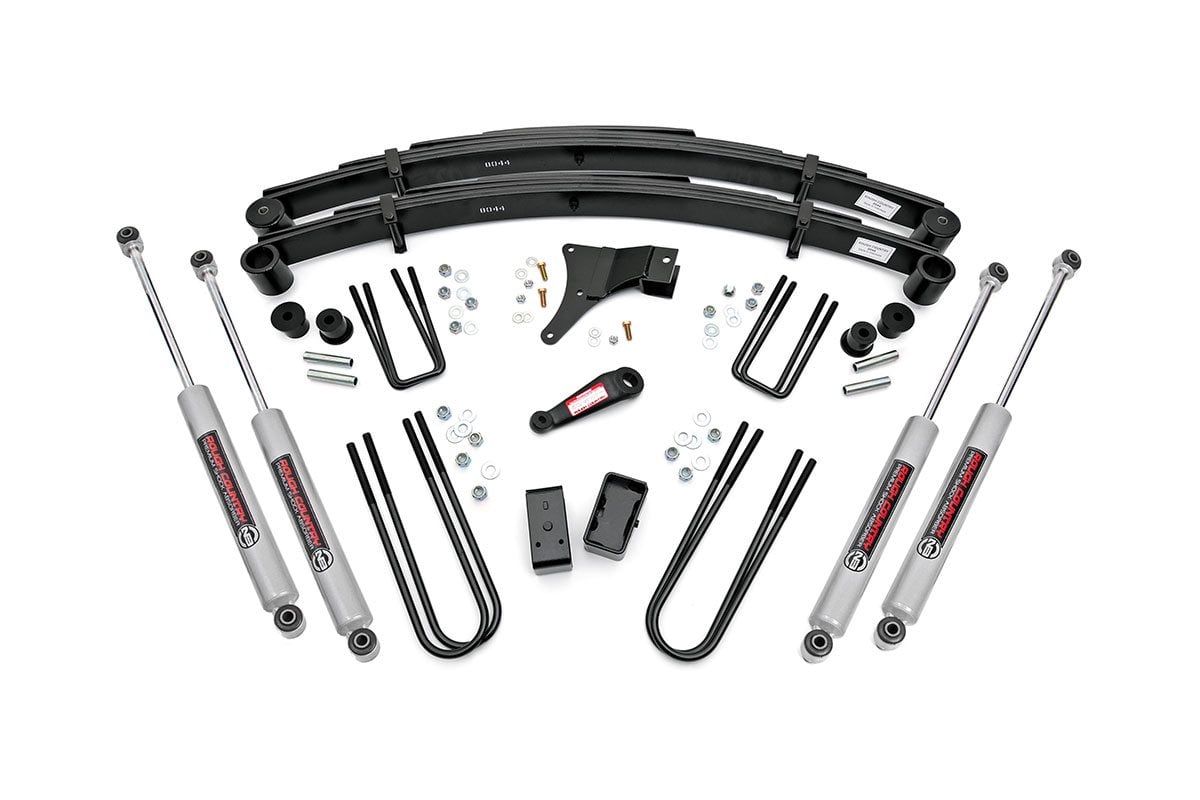 Rough Country for Ford F350 4" Suspension Lift Kit w/ Shocks 1986-1998 4WD 4918630