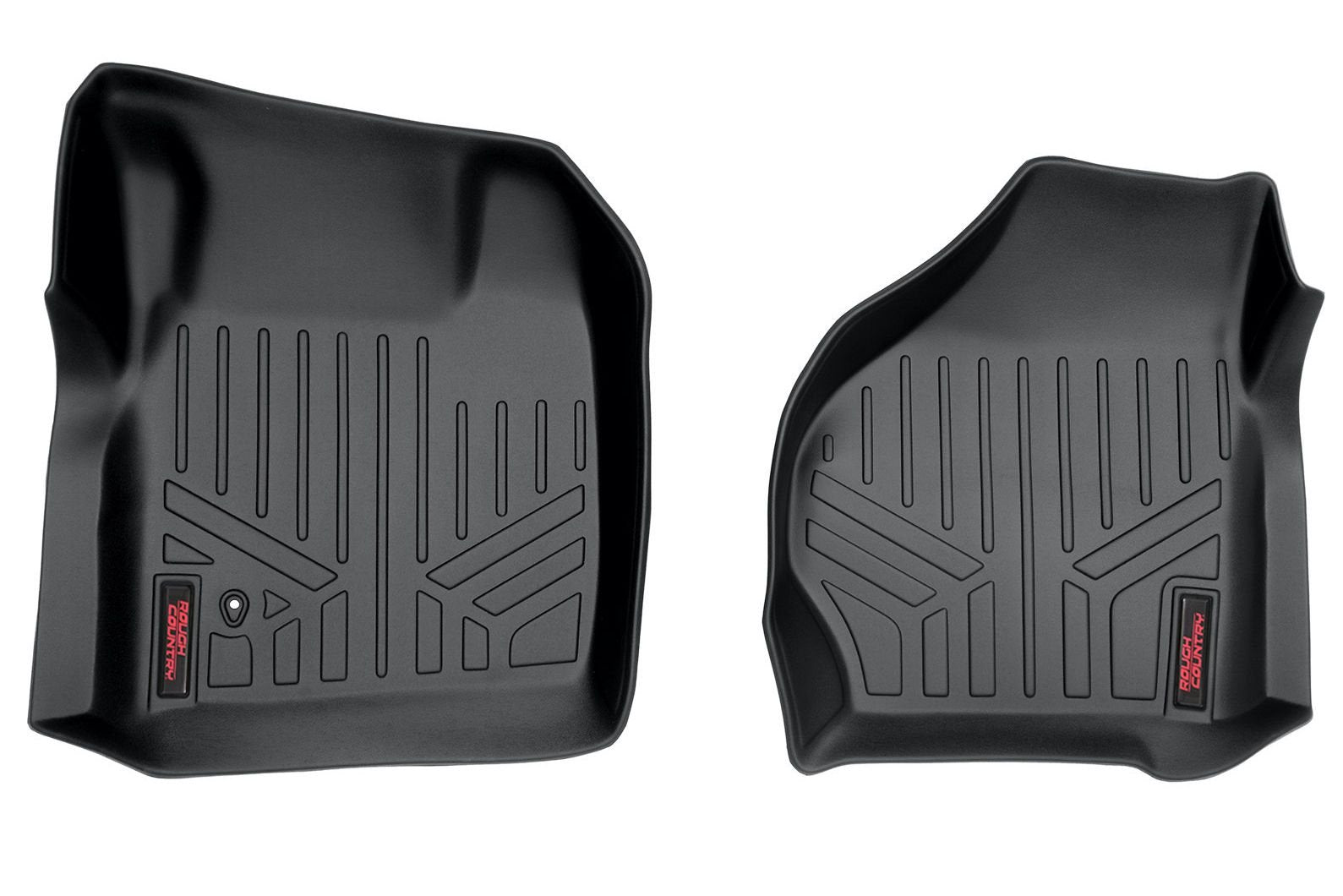 Rough Country Heavy Duty Floor Mats Front 99-07 for Ford Super Duty Crew Cab M-5200