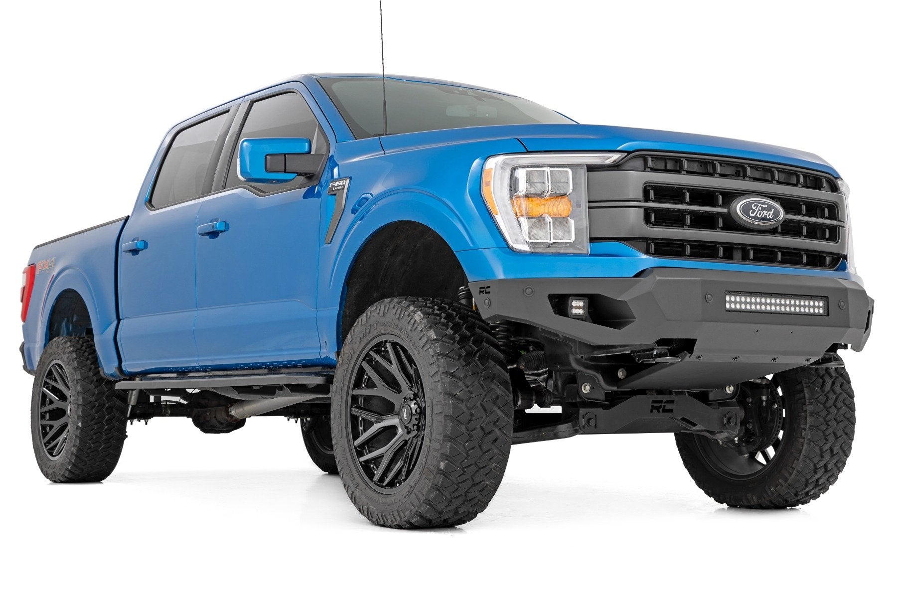 Rough Country High Clearance Bumper LED Lights & Skid Plate Ford F-150 21-22 10809A