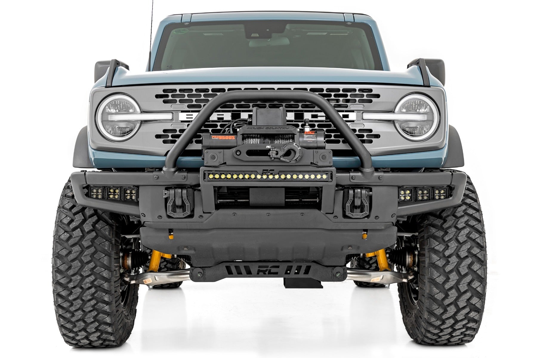 Winch Mount 12000S 20" Black Single Row LED Ford Bronco 21-22 51098
