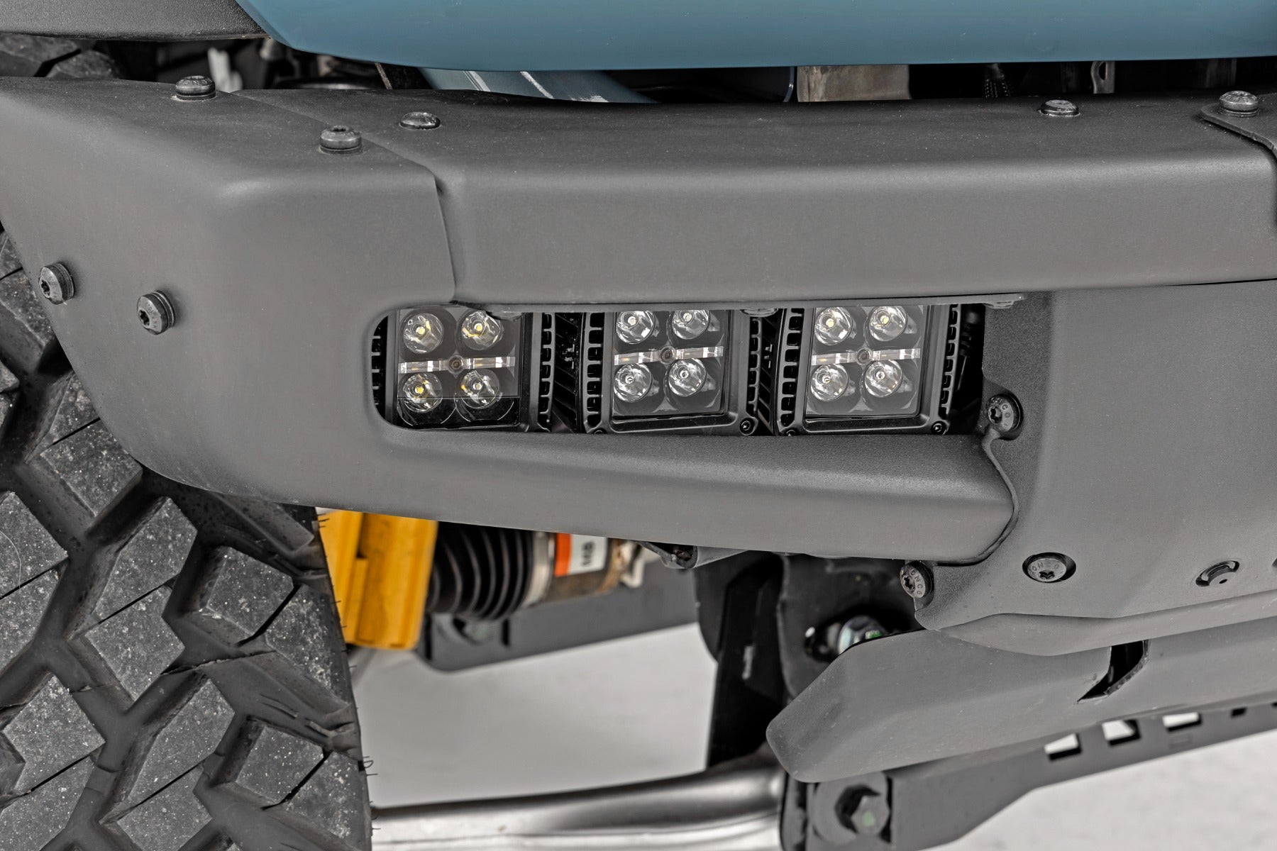 Rough Country LED Light Fog Mount Triple 2" Black / Flood Ford Bronco 21-22 51086