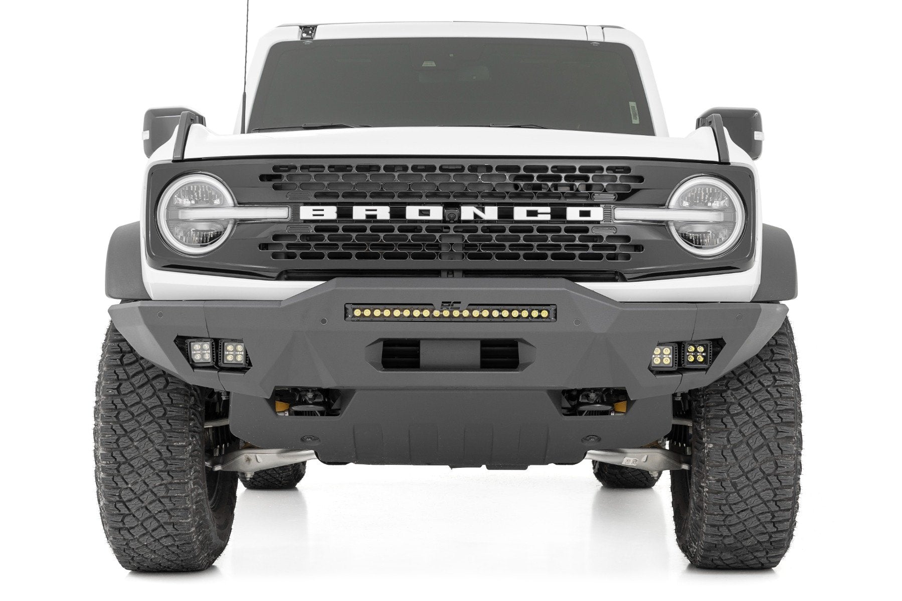 Rough Country Front Bumper Modular Full Wings DRL Ford Bronco 4WD 21-22 51074