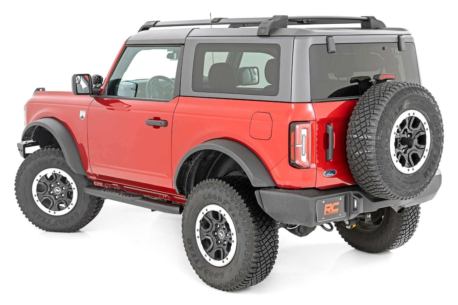 Oval Nerf Steps 2-Door Black Ford Bronco 4WD 2021-2022 21012