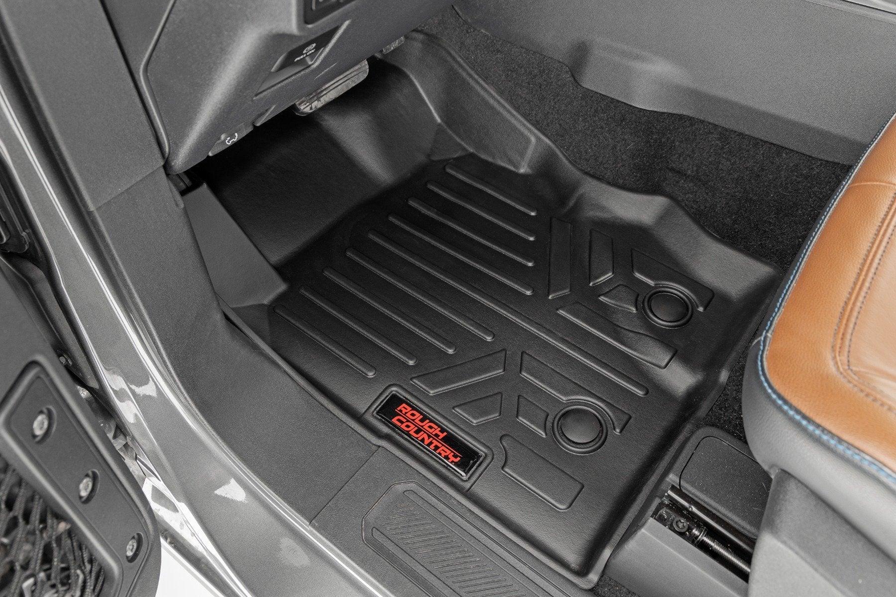 Rough Country Floor Mats Front & Rear for Ford Bronco 2 Door 4wd 21-25 M-51632