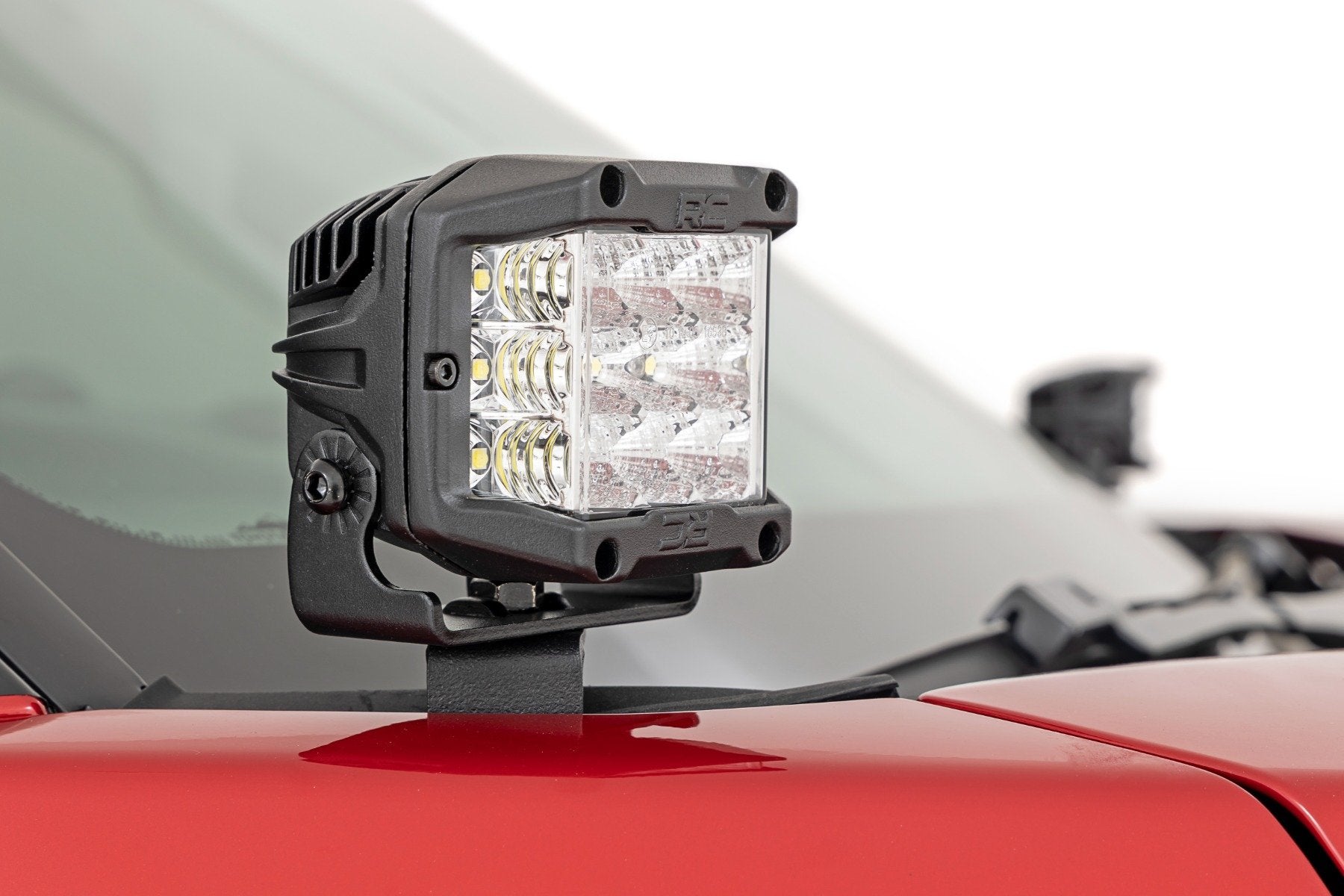 Rough Country LED Light Ditch Mount 2" Black Pair Spot Toyota Tundra 2022 71071