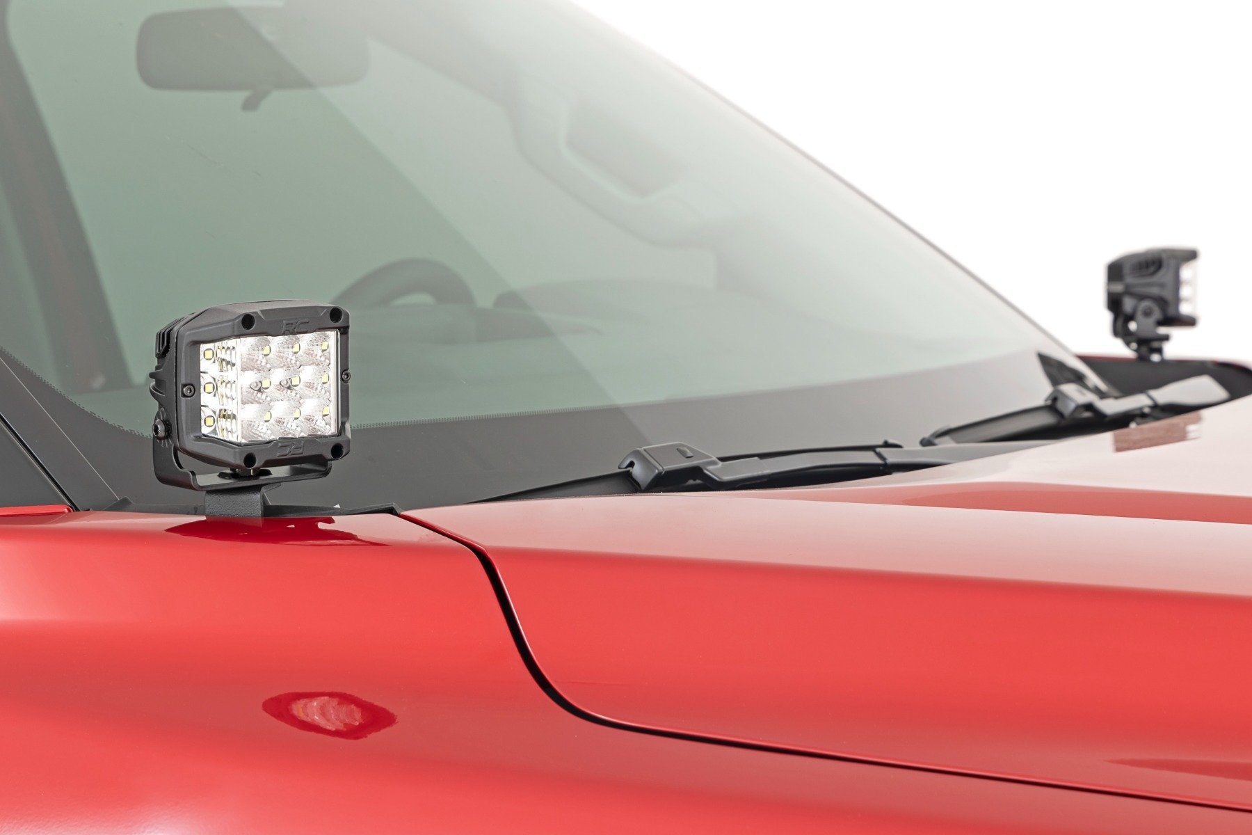 Rough Country LED Light Ditch Mount 2" Black Pair Spot Toyota Tundra 2022 71071