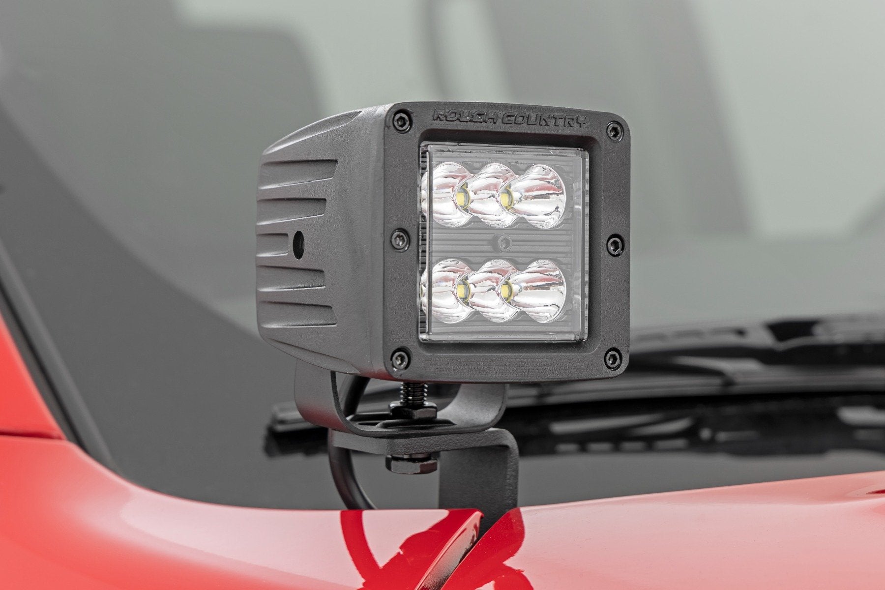 Rough Country LED Light Ditch Mount 2" Black Pair Spot Nissan Frontier 2022 71064