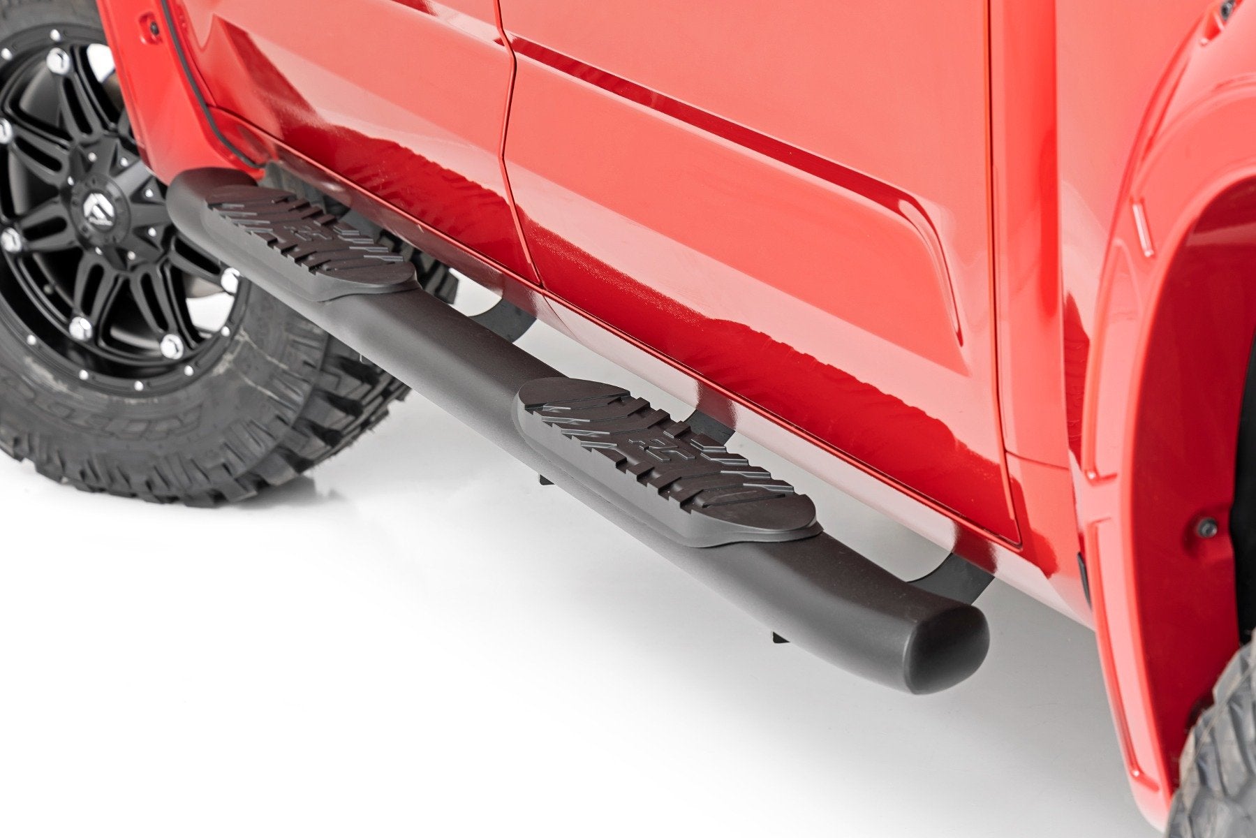 Rough Country Oval Nerf Steps CrewMax Black Toyota Tundra 2WD/4WD 2022 21014