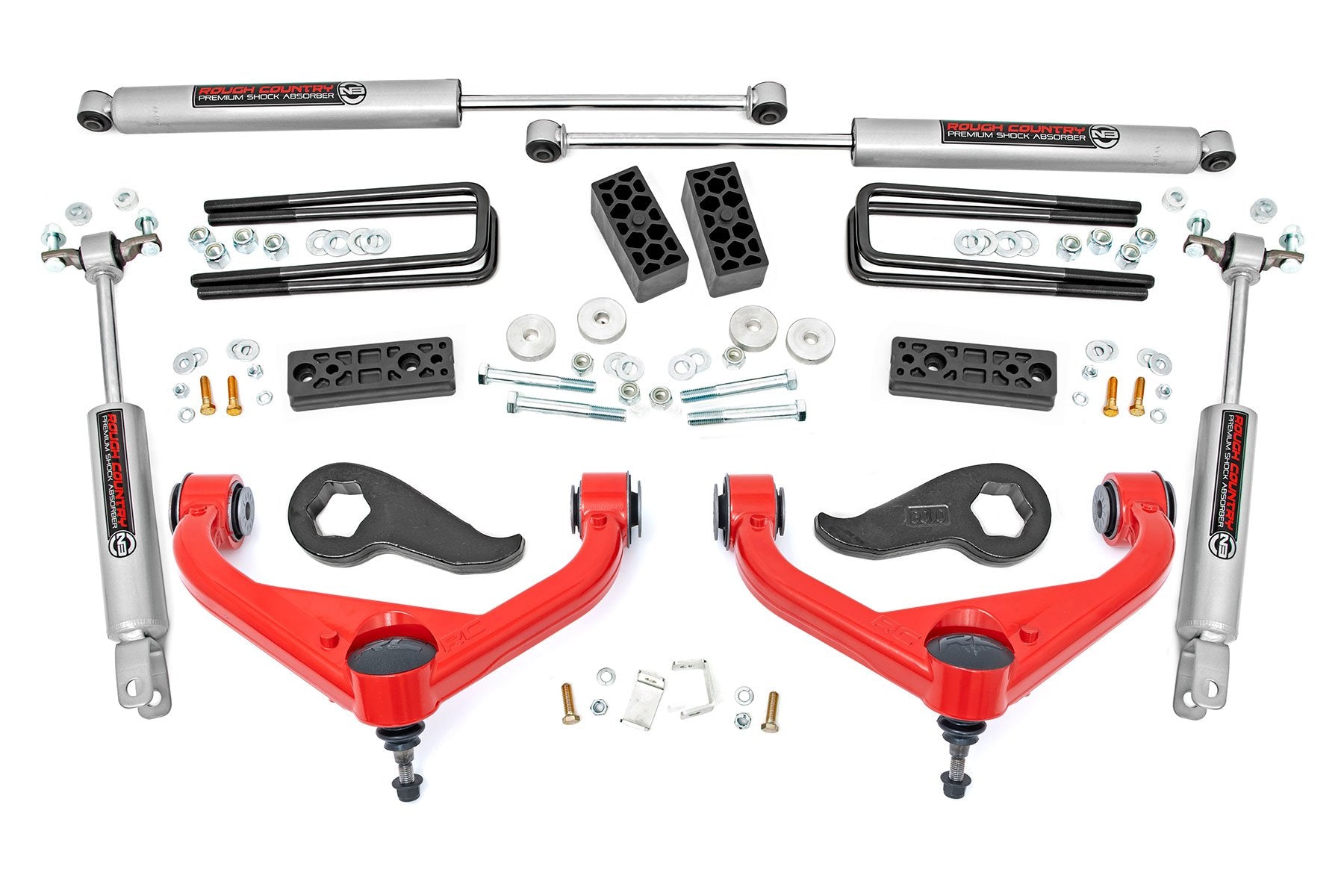 Rough Country 3" Lift Kit Chevy/GMC Sierra Silverado 3500HD 20-25 95630RED