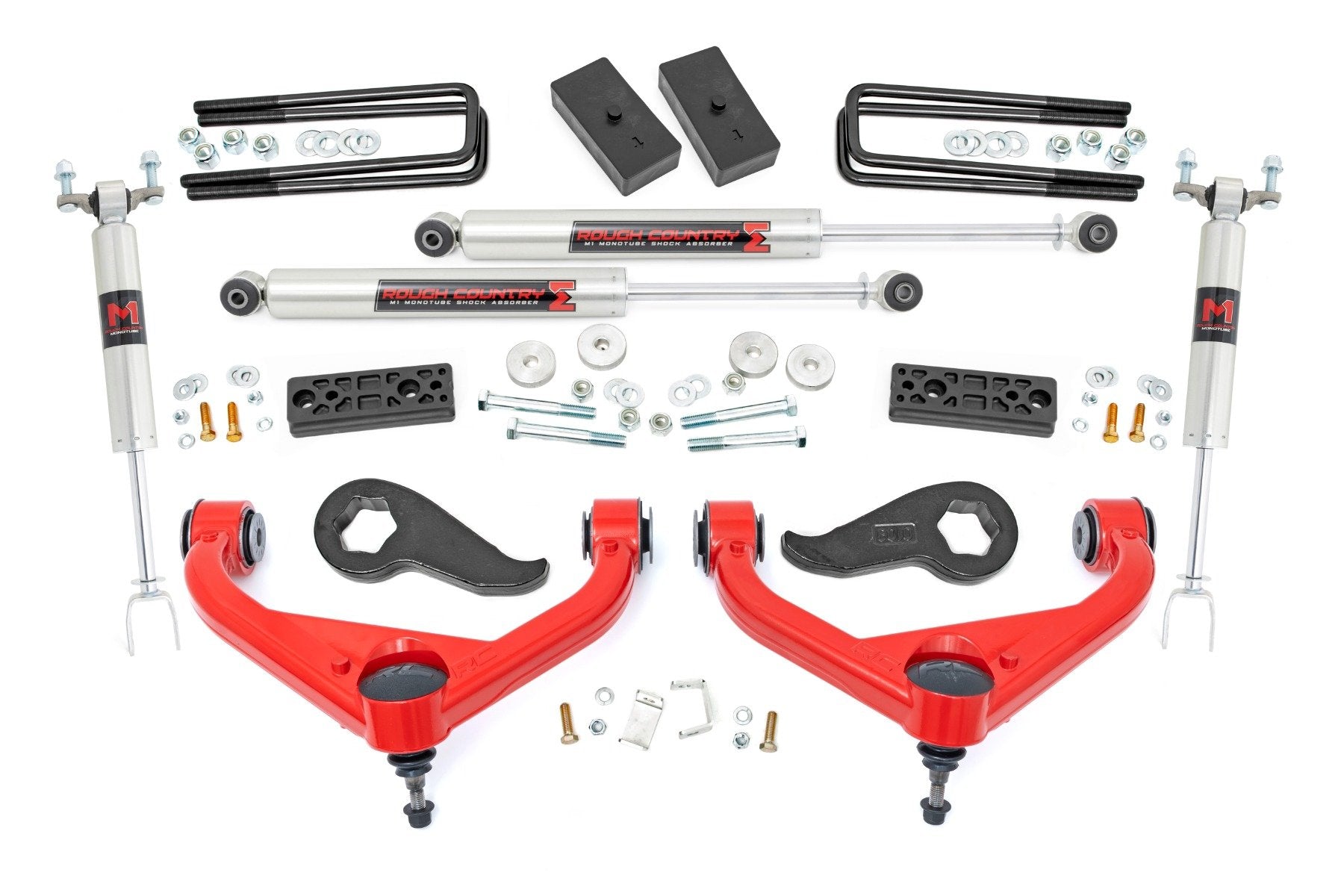 Rough Country 3" Lift Kit UCAs M1 w/ Overloads Chevy/GMC 2500HD 20-25 97740RED