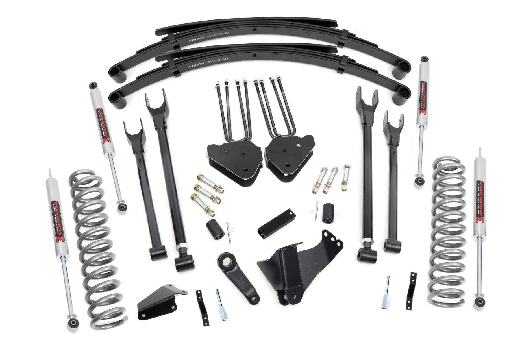 Rough Country 6" Lift Kit Gas 4Link RR Spring M1 For Ford Super Duty 05-07 58340