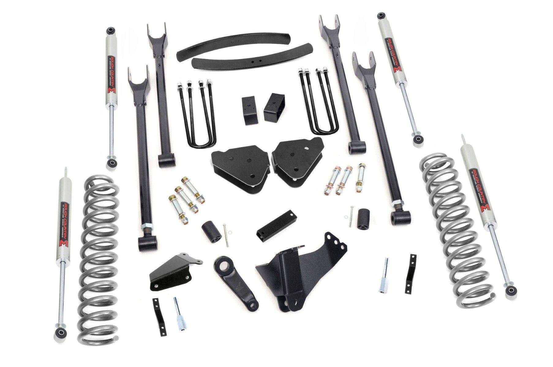 Rough Country 6" Lift Kit Gas 4 Link OVLDS M1 For Ford Super Duty 05-07 58140