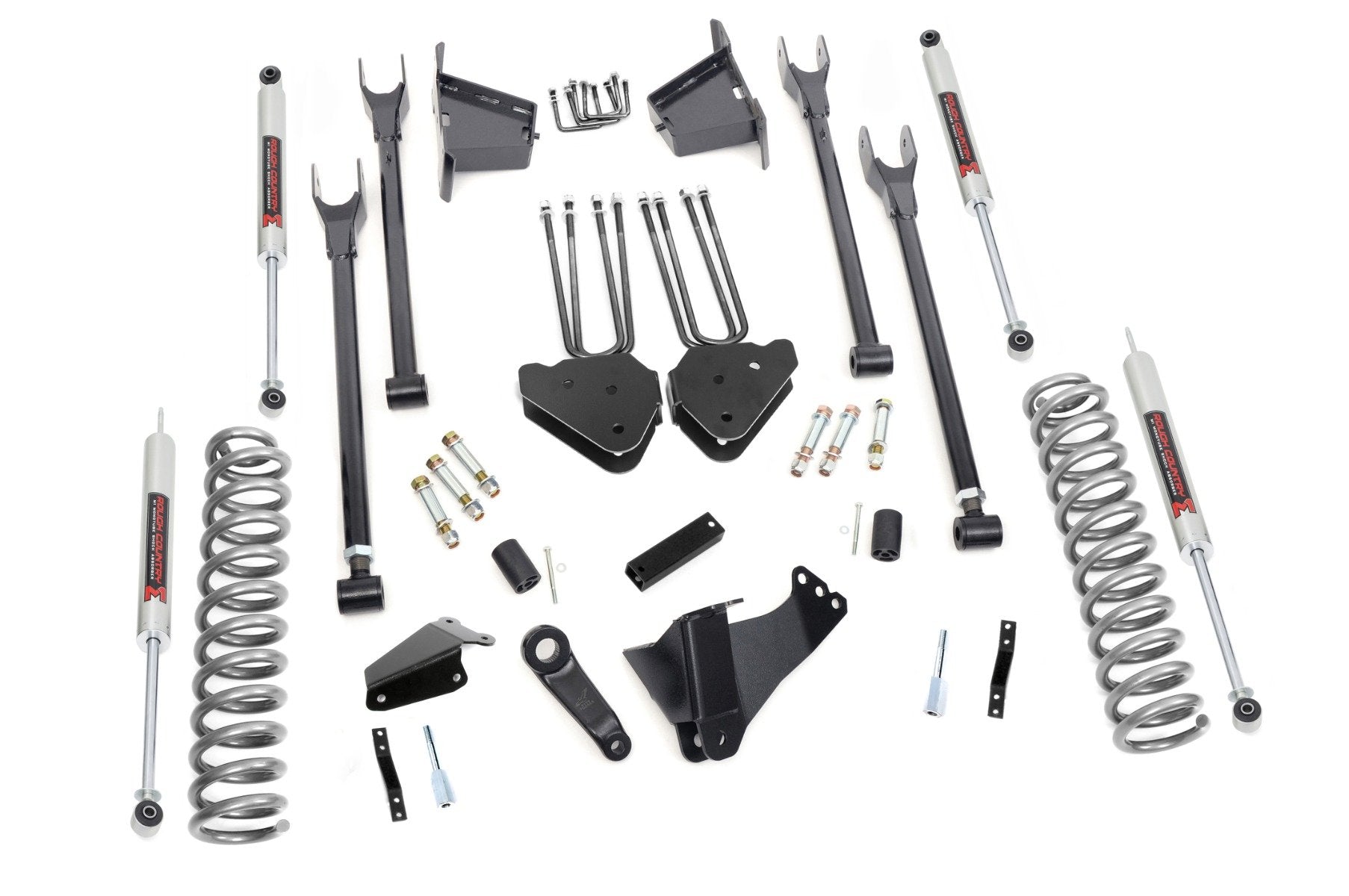 Rough Country 8" Lift Kit 4 Link RR Blocks M1 For Ford Super Duty 05-07 59140
