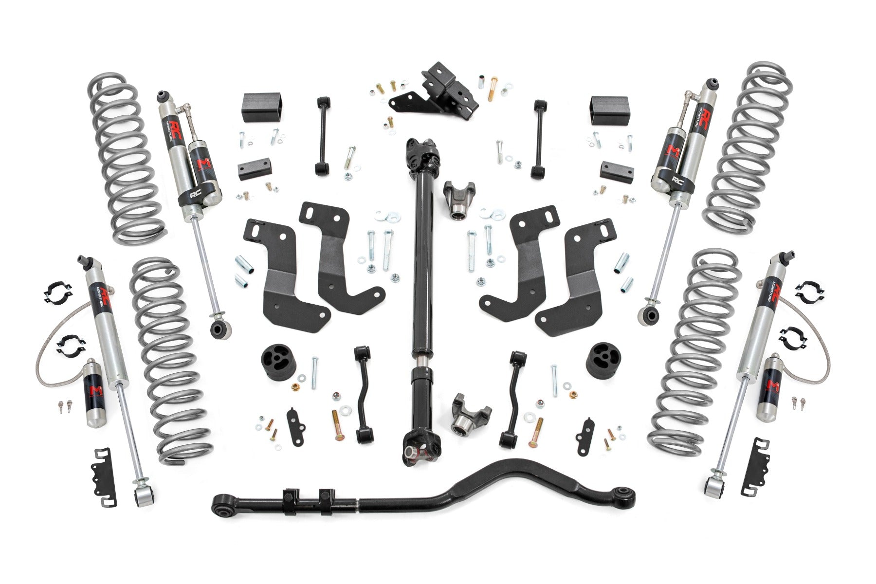 Rough Country 3.5" lift Kit | C/A Drop | FR D/S | M1R | for Jeep Wrangler Unlimited 4WD (18-23)