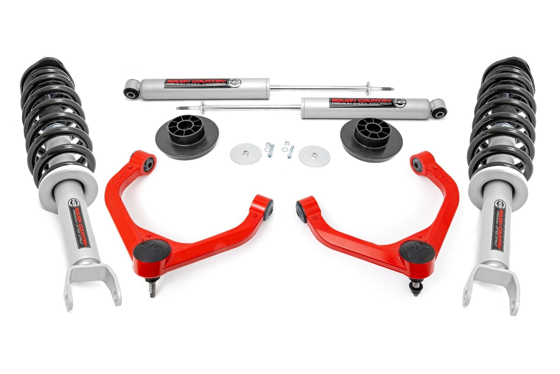 Rough Country 3.5" Lift Kit N3 Struts for Ram 1500 2019-2025 31431RED