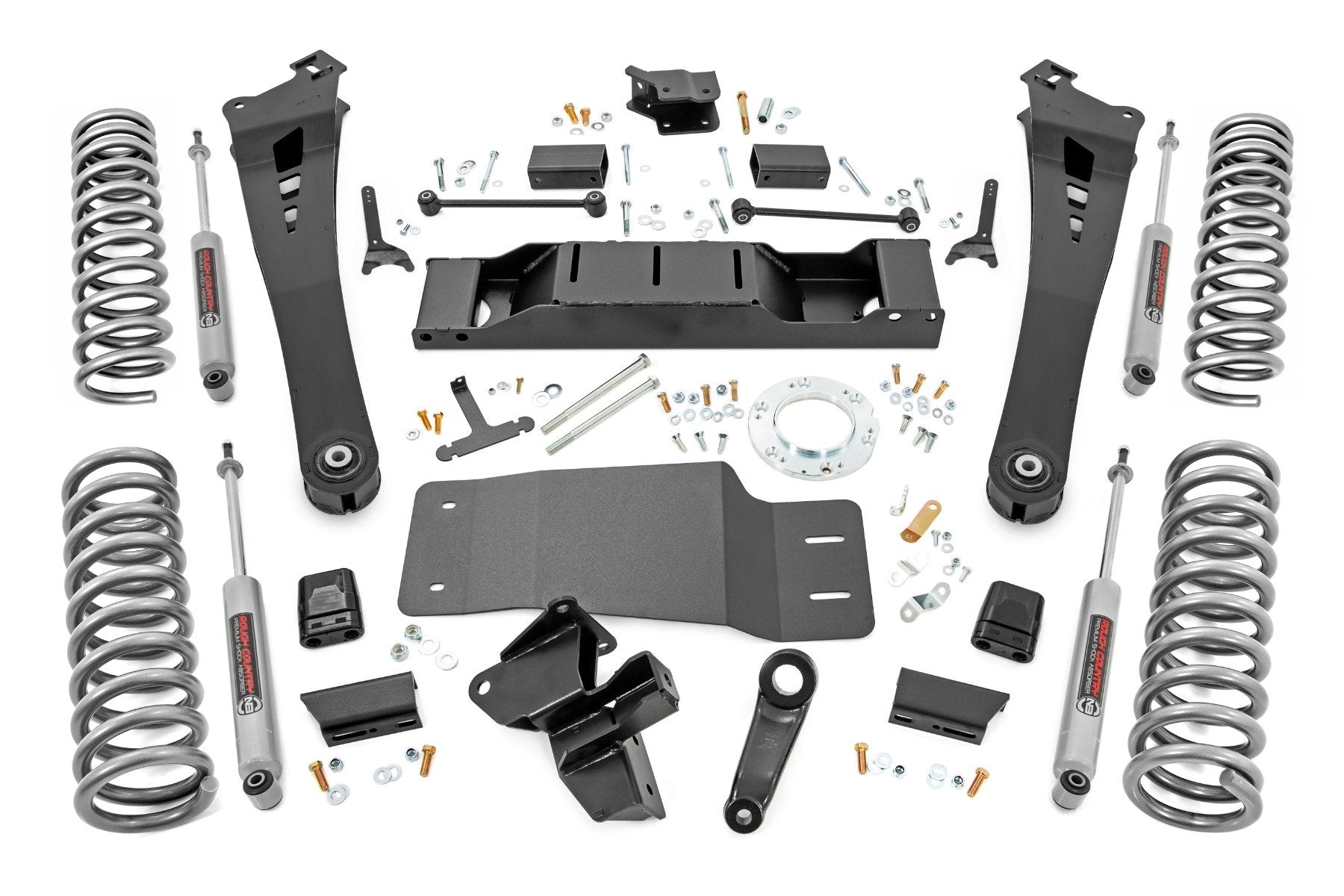 Rough Country 5" Suspension Lift Kit F/R Spring Radius Arm for Ram 2500 Diesel 38330
