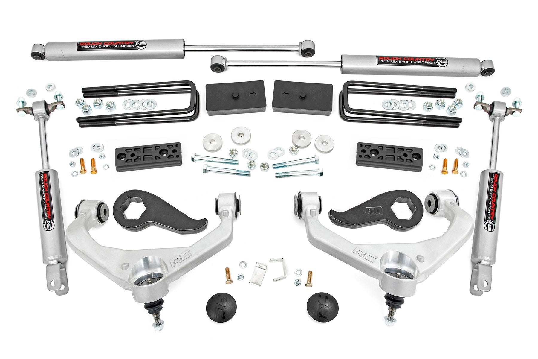 Rough Country 3in GM Bolt-On Suspension Lift Kit 2020-2022 2500HD 95830