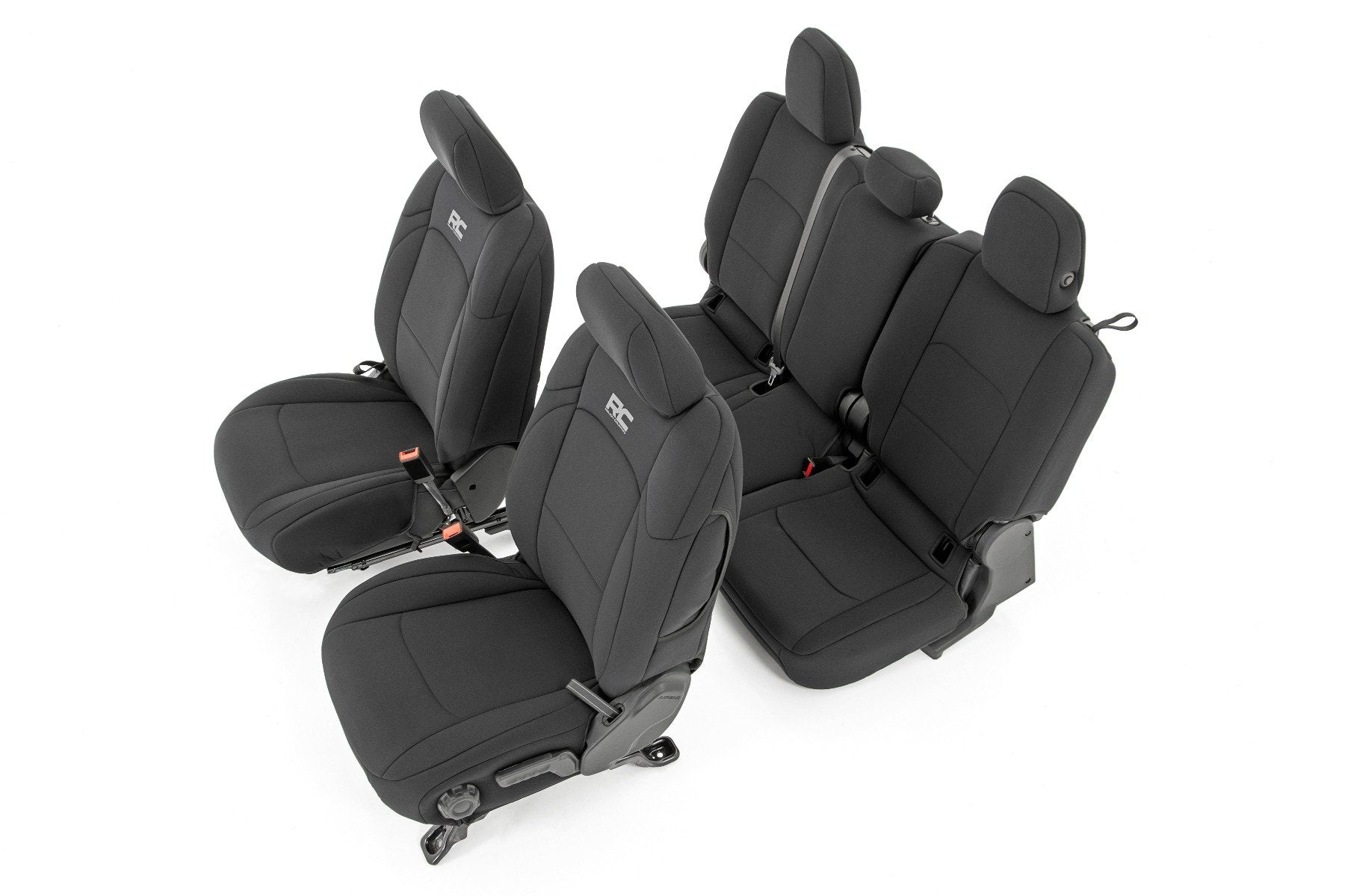 Rough Country Jeep Gladiator JT Neoprene Seat Cover Set w/Rear Cup Holder 91038