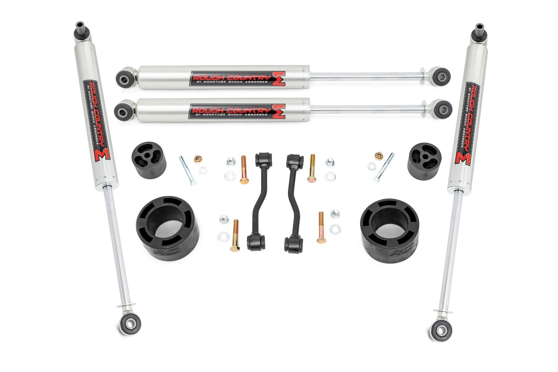Rough Country 2.5" Leveling Kit Spacers M1 Jeep Gladiator JT 4WD 2024 61340